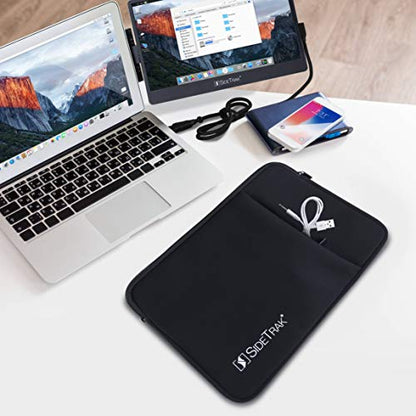 SideTrak Protective Case Sleeve for Portable Monitor and Laptop | Compatible with SideTrak Slide & Swivel Monitors | Built-in Pocket | Durable & Stretchy Neoprene Material | 14x10 - size: 14x10