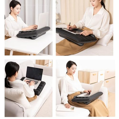 Yosoo Health Gear Inflatable Laptop Desk, Water Defence Portable Gaming Pillow for Lap, Travel Pillow Desk for Working Reading Bed Sofa 56x36 cm
