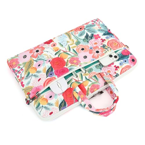 Water Resistant Laptop Shoulder Sleeve Case Bag for MacBook Pro 16 inch and 15.6 inch and 16 inch laptop (Flowers) - color: Flowers