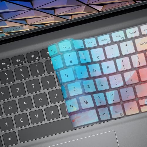 Colorful Keyboard Cover for 2025 Dell 15 Laptop DC15250 DC15255 15.6, Dell Inspiron 15 3510 3511 3515 3525 3530 3535 5510 5515 5518 7510 15.6, Vostro 3510 3520 3530 5510 5515 15.6, Inspiron 7610 - color: Colorful
