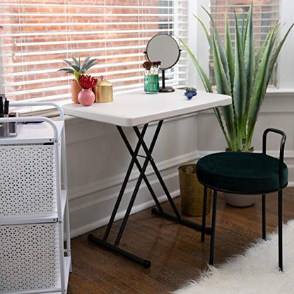 Lifetime 28241 Adjustable Folding Laptop Table TV Tray, 30 Inch, White Granite - color: White Granite, size: 30 Inch