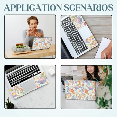 SUPERDANT Laptop Skin Sticker Marine Life Laptop Decals Personalized Universal Notebook Computer Wrap Vinyl Skin Stickers Cover Art Decal Removable 12-15.6 Inch Waterproof Scratch-Resistant Gifts - style: Marine Life
