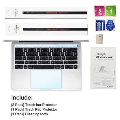 Se7enline Compatible with MacBook Pro 16 inch Touch Bar Cover&Track Pad Protector Protective Film Accessories for Mac Pro 16 inch with Touch bar Touch ID 2019 Released Model A2141, Clear/Transparent - size: 16 inch