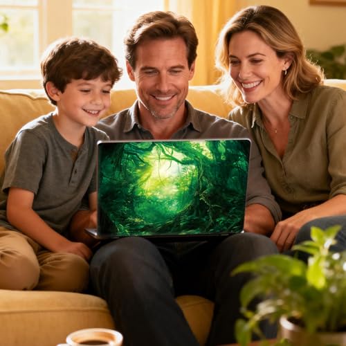 Universal Laptop Skin Sticker Decal for 11.6”12" 13" 13.3" 14" 15" 15.4" 15.6" Reusable Waterproof Scratch-Scratch Resistant Protective Vinyl Laptop Notebook Skin Stickers - Beautiful Green Forest - color: Beautiful Green Forest