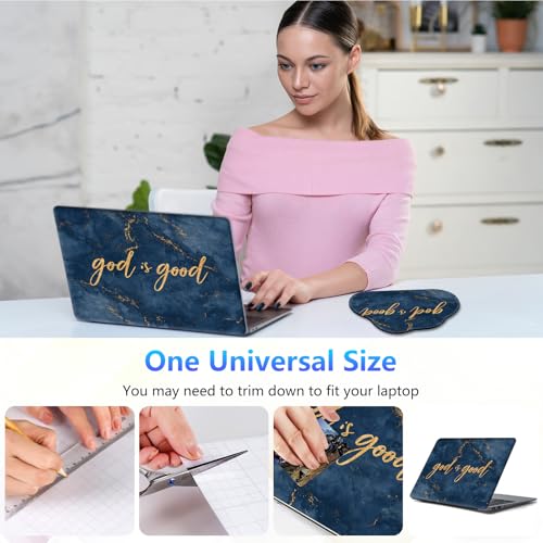 Laptop Skin Sticker Decal 15-15.6 Inch with Cute Mouse Pad, Universal Reusable Vinyl Sticker for 12.1 13 13.3 14 15.4 Inch Netbook and Notebook PC, God is Good - color: God Is Good
