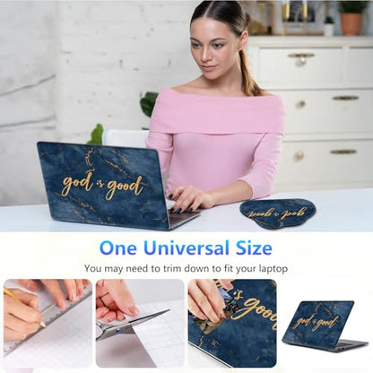 Laptop Skin Sticker Decal 15-15.6 Inch with Cute Mouse Pad, Universal Reusable Vinyl Sticker for 12.1 13 13.3 14 15.4 Inch Netbook and Notebook PC, God is Good - color: God Is Good