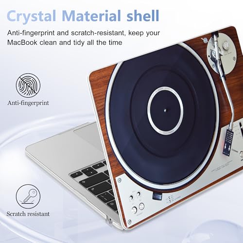 May Chen for MacBook Air 15 inch Case M5 M4 M3 M2 2026 2024-2023, Model A3448 A3241 A3114 A2941, Closes Seamlessly Hard Shell Laptop Cover with Keyboard Cover, Retro Music Machine - color: Retro Music Machine