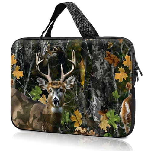 14" 15" Laptop Handle Bag Computer Bag,14.2" 15.4 inch Pouch Holder Notebook Sleeve Cover Compatible for Dell,Lenovo,Toshiba HP, Asus Notebook Messenger Briefcase-Maple Elk - color: Maple Elk