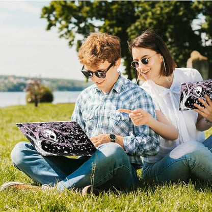 Universal Laptop Skin Sticker with 2 Wrist Pad Skins, Waterproof Scratch Resistant Vinyl Laptop Cover Decal, Cut to Fit for 11–15.6 Inch MacBook HP Dell Lenovo, Cherry Tree Skull - color: Cherry Tree Skull