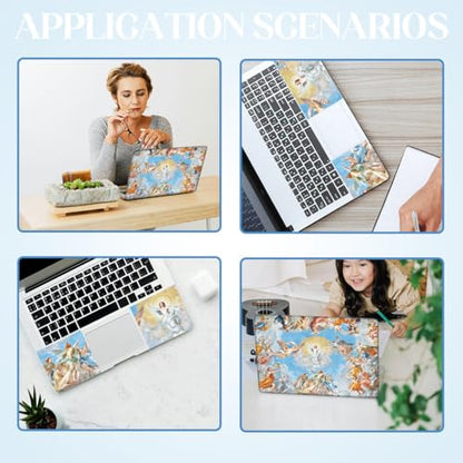 SUPERDANT Laptop Notebook Skin Sticker Cover Decal Renaissance Laptop Protector Notebook PC Computer Art Protector Universal Notebooks Art Decal Fits 12" 13" 13.3" 14" 15" 15.4" 15.6 inch Blue Orange