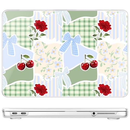 Compatible with MacBook Neo 13 inch (2026 Release A3404) (A18 Pro) with Liquid Retina Display, Printed Slim Protective Case with Screen Protector & Keybaord Cover, Bow Flowers - color: Bow Flowers