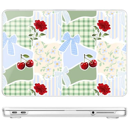 Compatible with MacBook Neo 13 inch (2026 Release A3404) (A18 Pro) with Liquid Retina Display, Printed Slim Protective Case with Screen Protector & Keybaord Cover, Bow Flowers - color: Bow Flowers