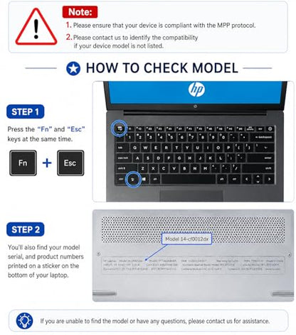 Active Digital Pen for HP Envy x360 Pavilion Spectre Omnibook Touchscreen | MPP 1.51, 2500H Battery Life, 1024 Pressure, Palm Rejection, Dual Side Button Pixel-Perfect Precision for Drawing Note Taking - color: silver