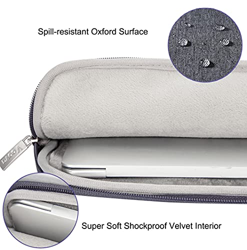 Voova 13.3-13 Inch Laptop Sleeve with Handle, MacBook Sleeve, Gray | Splash-proof laptop sleeve with handle and removable strap; fits 13-inch MacBook Air/Pro M1-M5, HP, Lenovo, Asus and Acer - color: Grey, size: 13-14 Inch(35 x 24 x 2.5 cm)