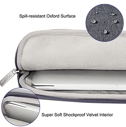 Voova 13.3-13 Inch Laptop Sleeve with Handle, MacBook Sleeve, Gray | Splash-proof laptop sleeve with handle and removable strap; fits 13-inch MacBook Air/Pro M1-M5, HP, Lenovo, Asus and Acer - color: Grey, size: 13-14 Inch(35 x 24 x 2.5 cm)