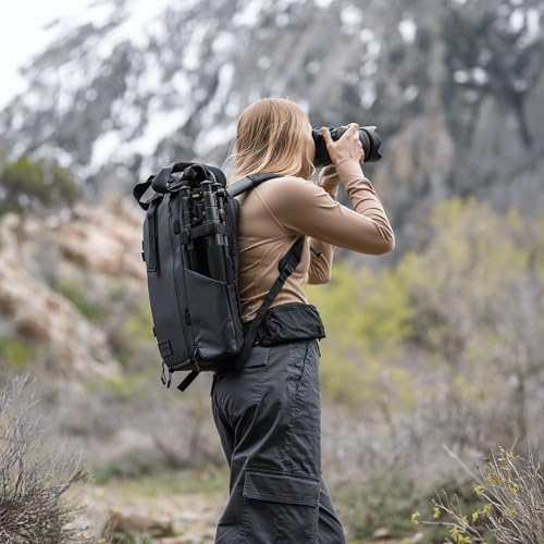 WANDRD PRVKE Rolltop 21L V4 Camera Backpack – Expandable Weatherproof Travel Bag with Laptop Sleeve and Clamshell Opening - color: Atacama Clay, size: 21L (Bag Only), style: Rolltop