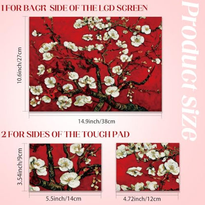 SUPERDANT Laptop Skin Sticker Flowers Laptop Decals Personalized Universal Notebook Computer Wrap Vinyl Skin Stickers Cover Art Decal Removable 12-15.6 Inch Waterproof Scratch-Resistant Gifts
