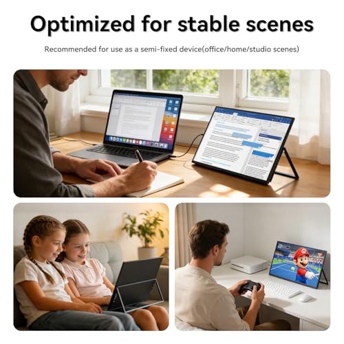 23.8" Portable Monitor, Ultra HD 3840x2160 IPS Display, 100% sRGB, Metal casing,DC Eye Care, Plug & Play,Large Portable Monitors are Better Suited for Watching World Cup Matches. - size: 23.8"
