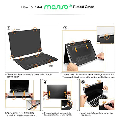 MOSISO Compatible with MacBook Pro 13 inch Case M2 M1, Matte Black | Plastic Hard Shell Case Cover 2026-2016A2338 A2251 A2289 A2159 A1989 A1708 A1706 with/without Touch Bar - color: Matte Black