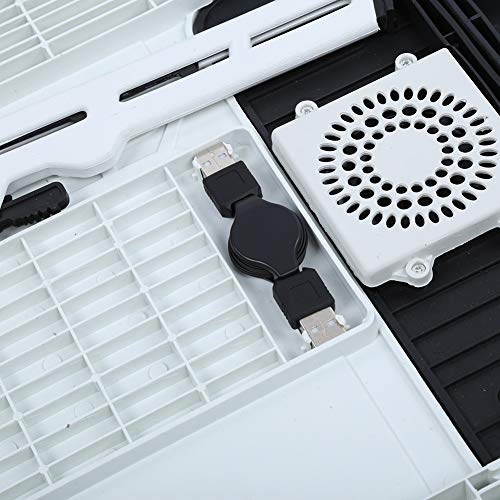 Laptop Folding Desk, Sliding Keyboard Tray Adjustable Laptop Stand with Large Cooling Fan for Notebook Laptop, Tablet