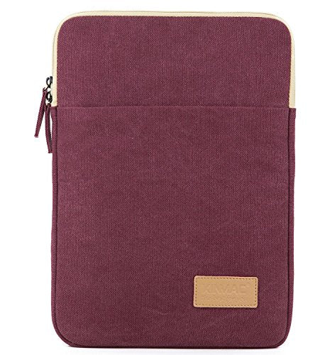 Kinmac 360° Protective Vertical Laptop Sleeve Case Cover Bag with Pocket for MacBook Air 13 inch,iPad Pro 13" and 12.5-13.3 inch HP Lenovo Dell ASUS Acer Laptop(Wine Red) - color: Wine Red, size: 12.5 inch-13.3 inch