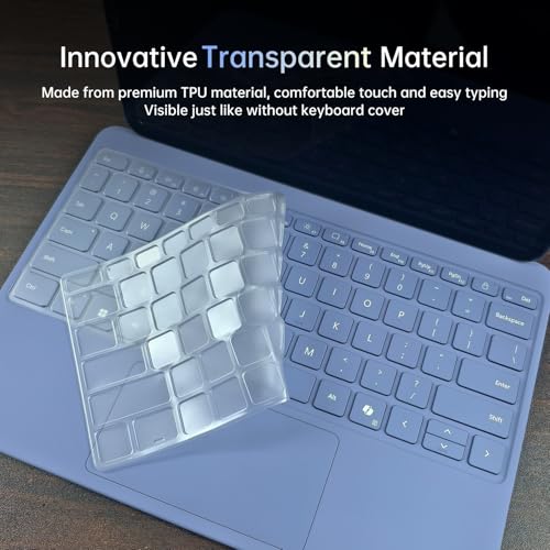 CaseBuy Premium Keyboard Cover for Microsoft Surface Laptop(2025) Copilot+ PC 13" Snapdragon X Plus, Surface Pro 2-in-1 Laptop/Tablet(2025) 12", Ultra Thin High Transparency TPU Keyboard Skin - size: Surface Laptop/Pro 2-in-1 13/12 inch (2025)