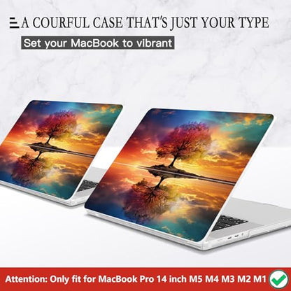 CISSOOK Compatible with MacBook Pro 14 inch Case M5 M4 M3 M2 M1 2026-2021 | A3434 A3427 A3426 A3112 A3185 A3401 A2918 A2992 A2779 A2442, 5in1 Set Anti-Scratch Hard Shell Case Tree Landscape - color: Tree Landscape
