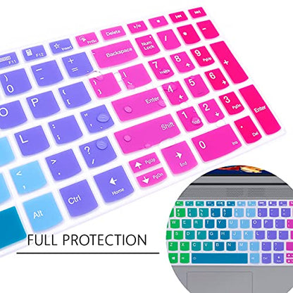 Keyboard Cover for Lenovo Yoga 7i 15.6" 16", IdeaPad 3/3i 15.6 17.3, 5/5i 15.6 17.3/Flex 5/Flex 5 15.6, Yoga Slim 7 15, Slim 7 15.6, ThinkBook 15/15P G2 G3 G4 (Rainbow) - color: Rainbow
