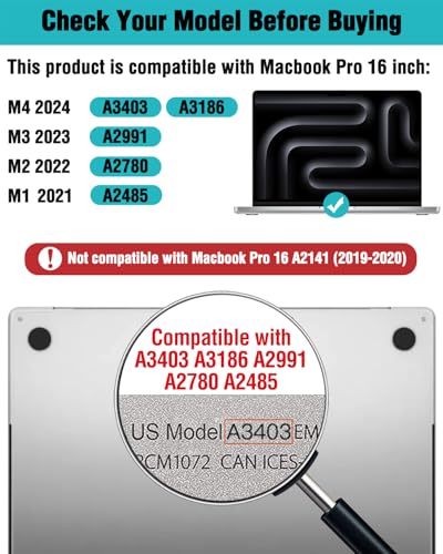 F FORITO Magnetic Anti Blue Light Screen Protector Compatible with MacBook Pro 16 inch(2021-2024, M4, M3, M2, M1), Bubble-Free Install, Removable & Reusable Anti Glare Matte Laptop Screen Shield - size: for MacBook Pro 16"(2021-2024, M1 M2 M3 M4)