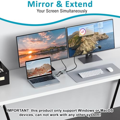 Herfair USB to HDMI Adapter 1080P Monitor Connector with Built-in Driver | USB-A to HDMI Converter Support Windows 11/10/8.1/8/7 & MacOS Laptop, PC, Computer, MacBook (USB Male HD Female)