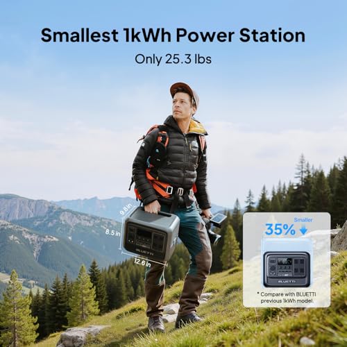 BLUETTI Elite 100 V2 Portable Power Station & Charger 1 (ships separately), 1024Wh LFP w/ 1800W AC, 560W DC-DC Charging, 1.8 H Full Charge via Car, Ideal for Car Camping, Vanlife, RV Travel - style: BLUETTI Elite 100 V2+Charger 1