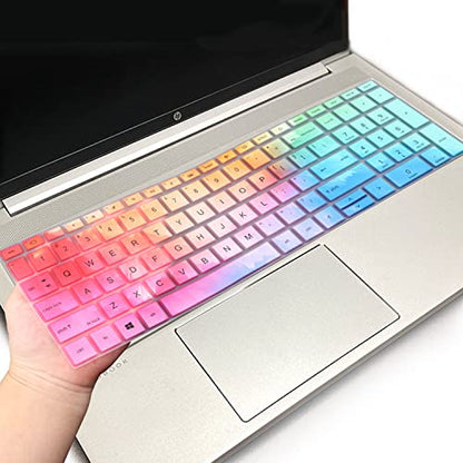 Keyboard Cover for 15.6 inch HP ProBook 450 G8 G9 G10/ 455 G8 G9 G10/ 650 G8/HP Zbook Power G8 G9 Keyboard Skin(NOT fit HP ProBook 450/455/650 G6 G7)-Colorful - color: Colorful