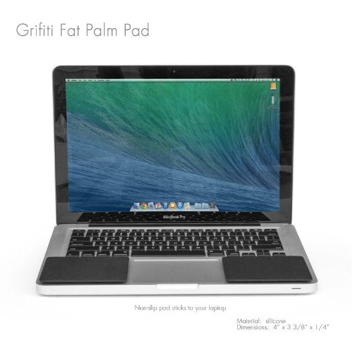 Fat Palm Pads 1/4" Thick Smooth Skin Surface Laptop Wrist Rest Notebook Tacky Silicone Easy Reposition Ergonomic Carpal Tunnel Resting Support (2 Pads 3.1" x 2.8" x 0.24") - size: Fat