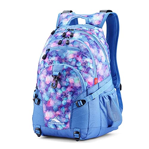 High Sierra Loop Backpack, Travel, or Work Bookbag with tablet sleeve, One Size, Shine Blue/Lapis - color: Shine Blue/Lapis