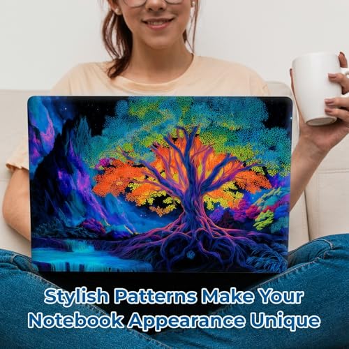 Reusable Universal Laptop Skin Sticker, Cut to Fit for 11.6–15.6 Inch Laptops, Waterproof Protective Film, No-Residue - Color Tree - color: Color Tree