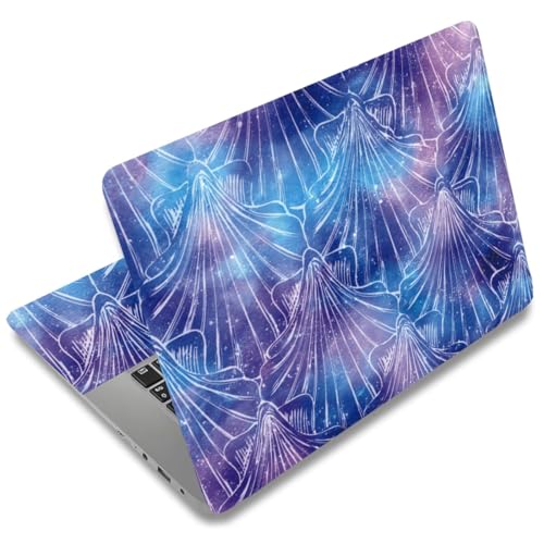 SUPERDANT 3 Pcs Laptop Skin Sticker Colorful Shells PVC Trimmable Notebook Decal 14.96x10.63 Inch Reusable Cover for 12 13 14 15 15.6 Inch Laptop Colorful - style: Colorful Shells