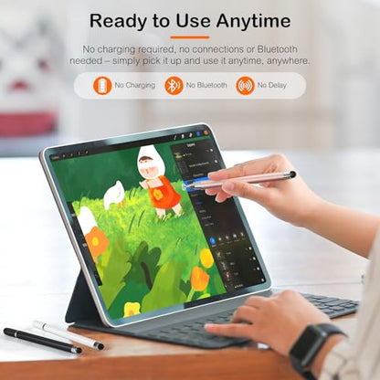 3PCS Tablets Stylus Pen for All Touchscreen Devices with Precision Disc Tip | 2-in-1 Universal Stylus Compatible with Android, Phone, and Nintendo Switch, Perfect for Writing, Drawing, and Note-Taking