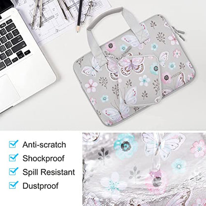 Hseok Laptop Sleeve 13.3-14 inch Case with Small Pouch, Neoprene Computer Bag Compatible with MacBook Neo/Pro 14 M5/M4/M3/M2/M1, Mac Air/Pro 13.3, XPS 14 and Most 13-14 inch Notebooks,B02F01 - color: B02f01, size: 13"-14"