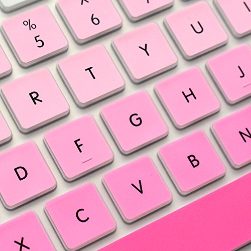 ProElife Ultra Thin Silicone Keyboard Protector Cover Skin for Apple Magic Keyboard & Magic Keyboard 2 (U.S Version, Model: MLA22L/A-A1644, Without Numeric Keypad) (Ombre Pink) - color: Ombre Pink