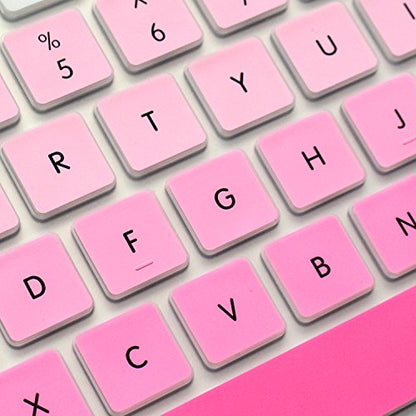 ProElife Ultra Thin Silicone Keyboard Protector Cover Skin for Apple Magic Keyboard & Magic Keyboard 2 (U.S Version, Model: MLA22L/A-A1644, Without Numeric Keypad) (Ombre Pink) - color: Ombre Pink