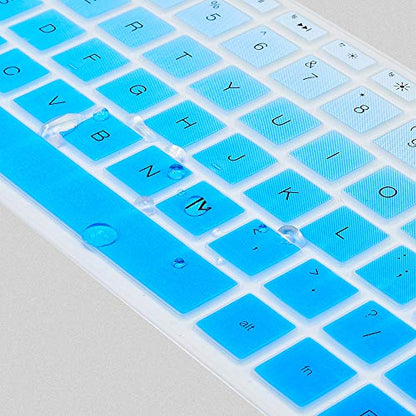 Keyboard Cover for HP Pavilion 27 All in One PC 27-xa0014/27 Xa0055Ng/0370Nd/0076Hk/0010Na, HP Pavilion 24-inch 24-xa0020 Xa0002A Xa0032 xa0013w, HP Pavilion All in One Keyboard Cover, Ombre Blue - color: Ombre Blue