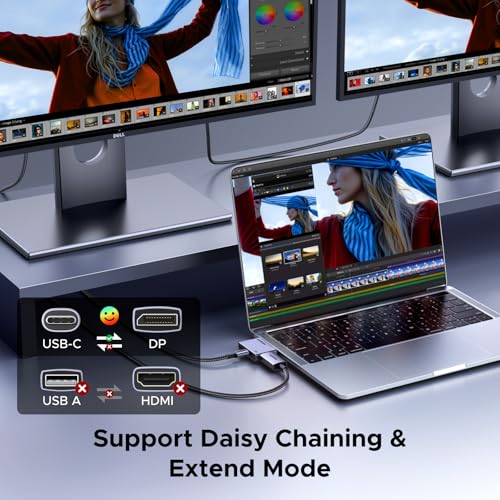 UGREEN USB C to DisplayPort 1.4 Adapter 8K@60Hz with PD 100W Fast Charging | 4K@240Hz, Unidirectional, Thunderbolt 4/3 to DP Compatible with iPhone 17, MacBook Pro/Air/Mini, iPad, Galaxy, Steam Deck