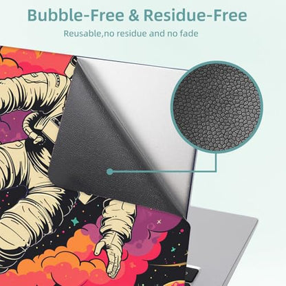 Universal Laptop Skin Decal, 3-Piece Vinyl Protector for 12 13 14 15.6" Notebook, Waterproof Anti-Scratch, Easy Trim & Bubble-Free Finish, Astronaut Floating in Space - color: Astronaut Floating in Space