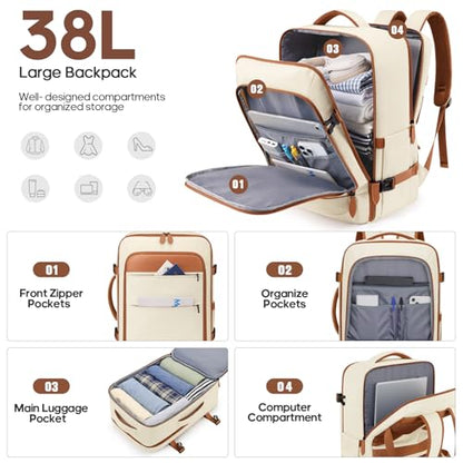 7 Piece Luggage Sets with Premium YKK Zipper, 20/24/28in PC Hardside Suitcase With Spinner Wheels, Luggage Airline Approved, Durable Suitcase Sets with TSA Locks for Travel - color: Off White, size: 7 piece set (20/24/28inch)