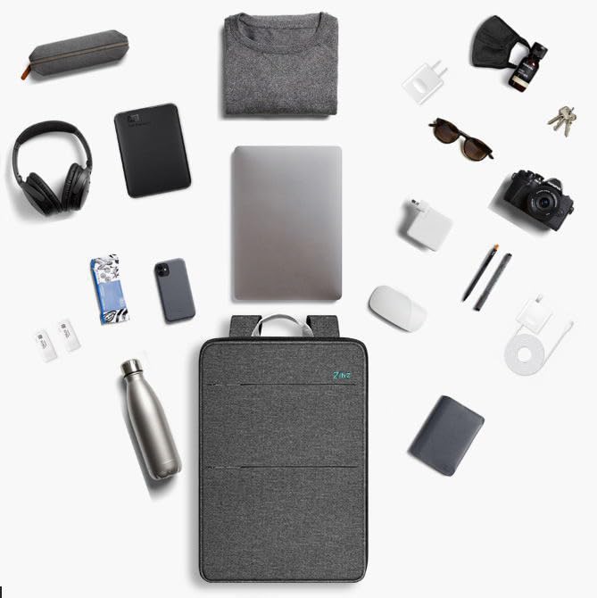 ZINZ Slim & Expandable Laptop Backpack 15 15.6 16 Inch Case, Water Resistant Travel Backpack Compatible with MacBook Pro/Neo 16" 15", Dell XPS 15 16 and Most 15" 15.6" 16" Notebooks，G01BK02 - color: G01bk02, size: 15"-16"