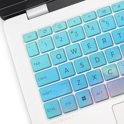 Stylish Colorful Keyboard Cover for 2026 2025 HP OmniBook 5 14 inch & OmniBook 7 14", OmniBook 5/7 14-fp0057nr 14-he0017nr 14t-hh000 14t-hk000 14z-hm000 14z-hn000 14-kf0712nr 14t-km000 14-fr0017nr - color: Colorful