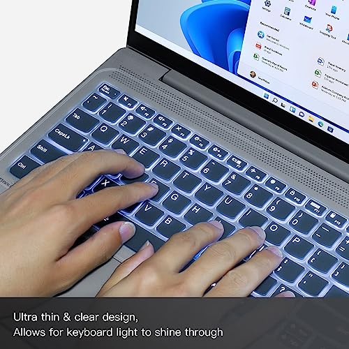 Universal Keyboard Cover Skin for Standard Size PC Computer Desktop Keyboard Ultra Thin Silicone Waterproof Dustproof Keyboard Cover Skin Protector, Clear (Size: 17.7" x 5.5") - size: 17.7" x 5.5"