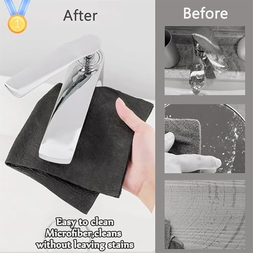 10 Pack Thickened Magic Cleaning Cloth for Stainless Steel, Thickened Dual-Sided Magic Cleaning Cloth, For Streak Free Cleaning, Glass, Windows, Kitchen Appliances, Reusable Absorbent Towels (20PC) - color: 20pc