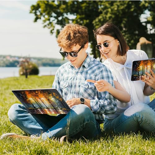 Universal Laptop Skin Sticker with 2 Wrist Pad Skins, Waterproof Scratch Resistant Vinyl Laptop Cover Decal, Cut to Fit for 11–15.6 Inch MacBook HP Dell Lenovo, Autumn Oil Painting - color: Autumn Oil Painting