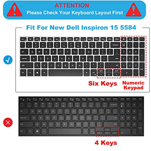 Keyboard Cover for Dell Gaming G15 5510 5515 5520 5521 5525 5530 5535, Inspiron 15 17 7706 7790 7791 7500 7501 7506 7590 7591 3501 3505 3502 5501 5502 5505 5508 5509 5584 5593 5593 5598, Vostro 15 - color: Clean
